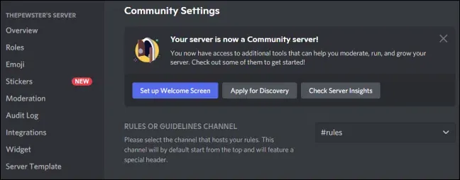如何在discord上设置社区服务器