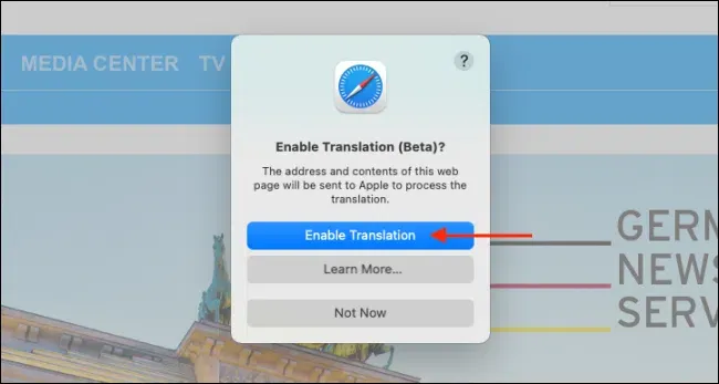 如何在mac上的safari中翻译网页