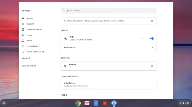 Chromebookで色を反転する方法