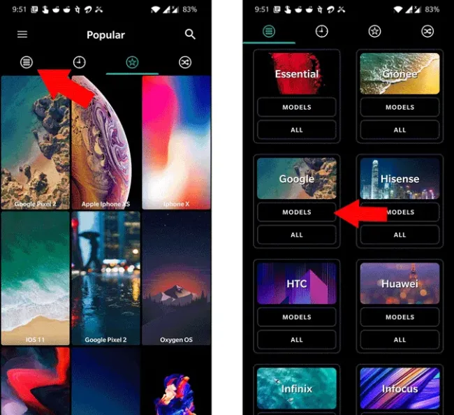 どのようにスマートフォン上のピクセル5の壁紙を取得する
