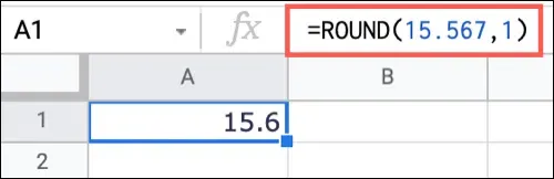 如何在谷歌表格中对数字进行四舍五入